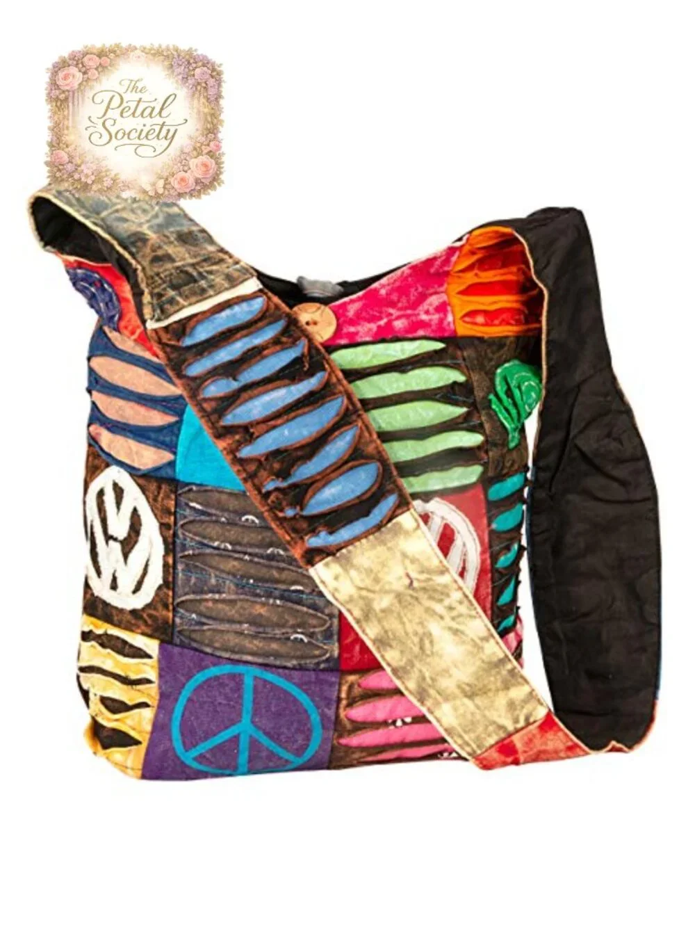Handmade Boho Patchwork Quilted Sling Crossbody Hobo Bag